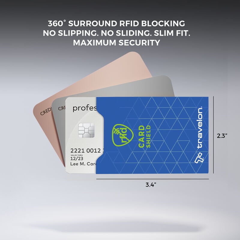 Set of 10 RFID Blocking Card Sleeves - Cobalt (13701) by Travelon