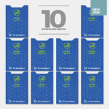 Set of 10 RFID Blocking Card Sleeves - Cobalt (13701) by Travelon