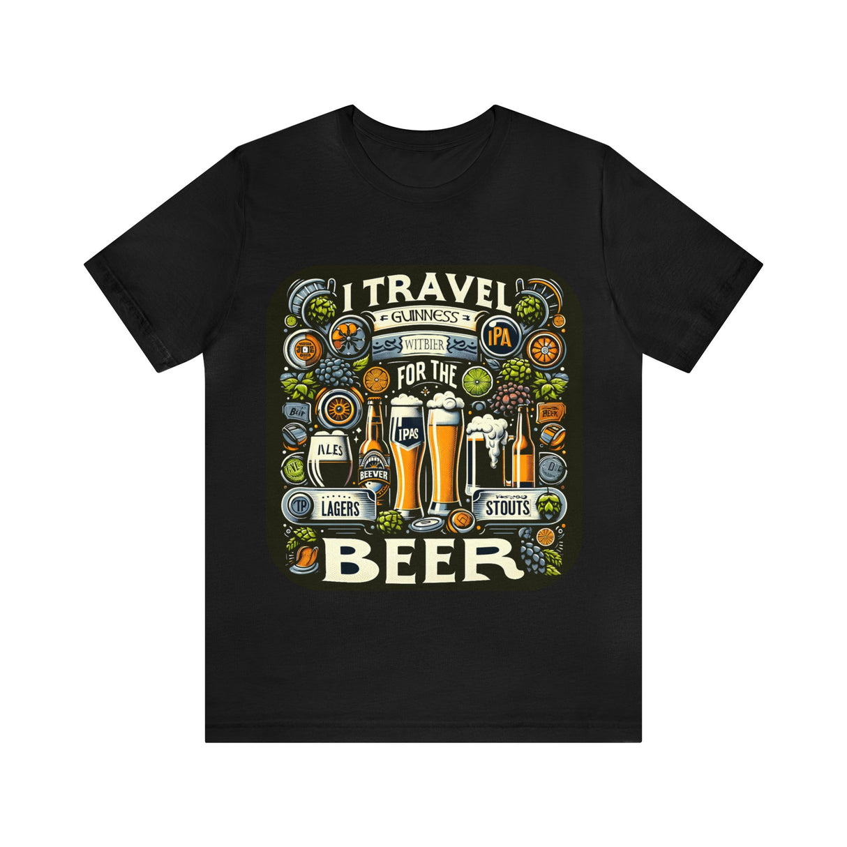 "I Travel for The Beer" full color T-shirt
