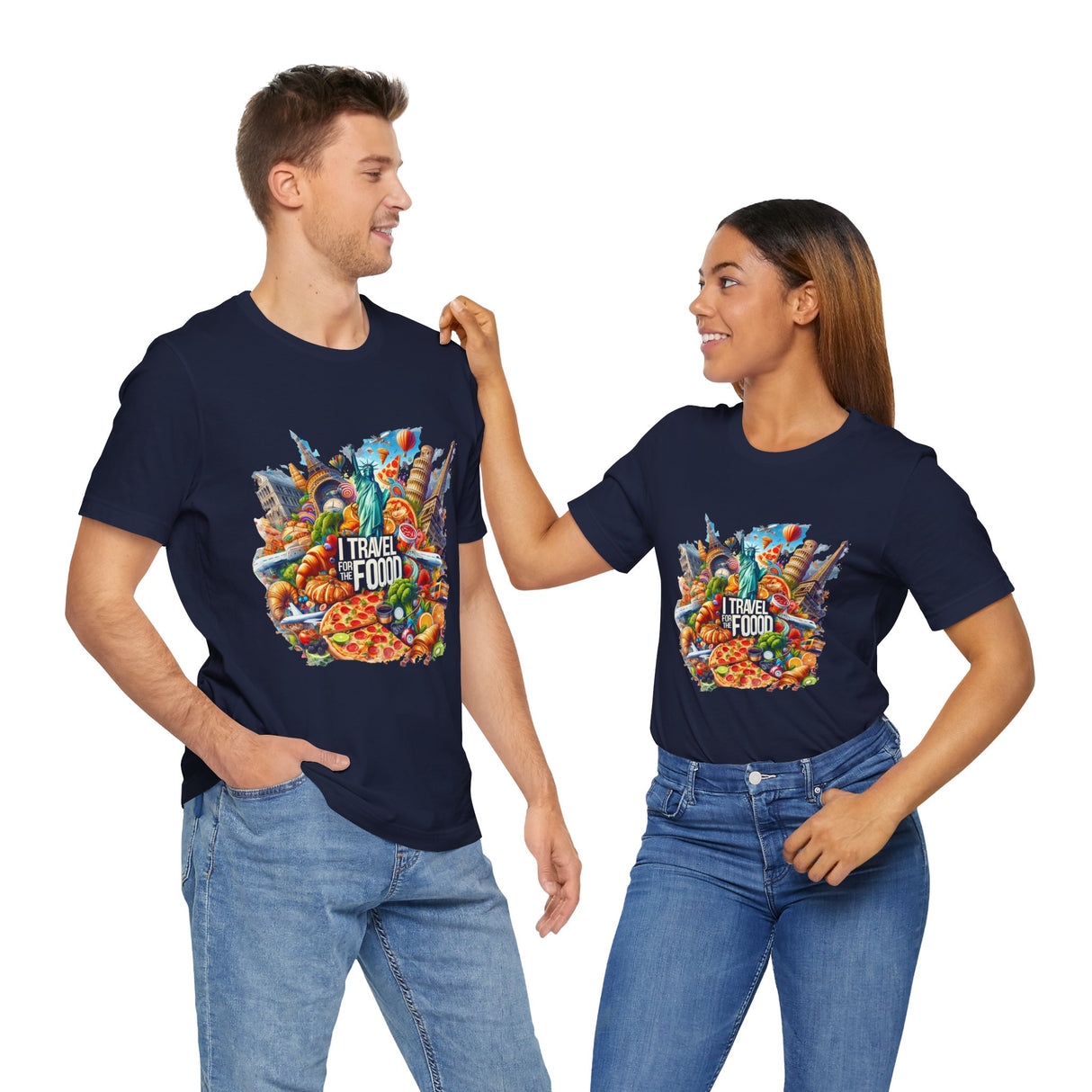 "I Travel for The Food" full color T-shirt