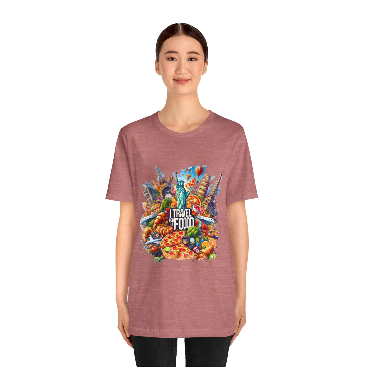 "I Travel for The Food" full color T-shirt