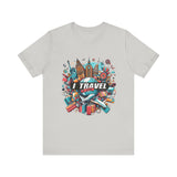 Camiseta a todo color "Viajo Para Comprar" 