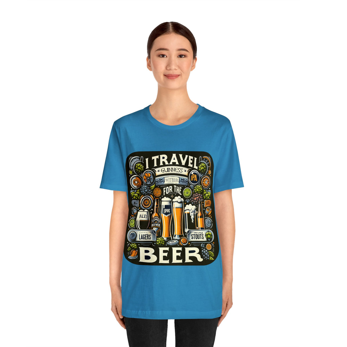"I Travel for The Beer" full color T-shirt