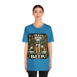 "I Travel for The Beer" full color T-shirt