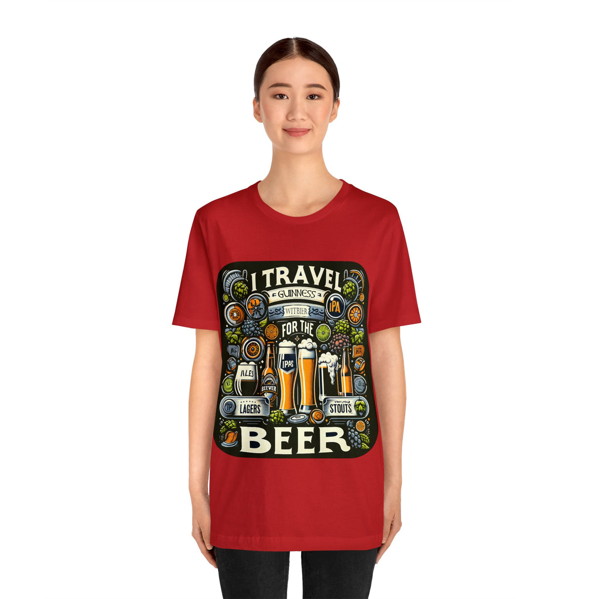 "I Travel for The Beer" full color T-shirt