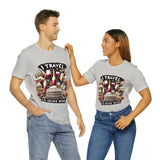 "I Travel to Drink Wine" full color T-shirt