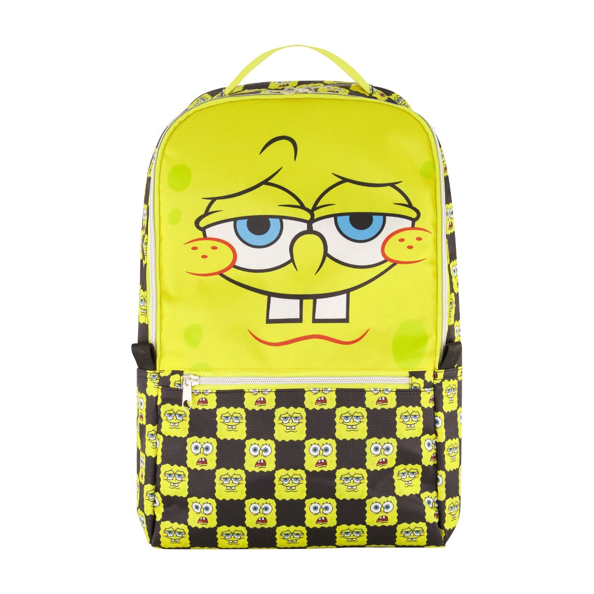 Mochila con cara grande a cuadros de Bob Esponja