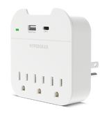 Multi Plug 5 Outlet Extender with USB-C & USB Ports | White