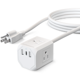 CUBE Multi-Port Power Strip Extension Cord | White by Hypergear