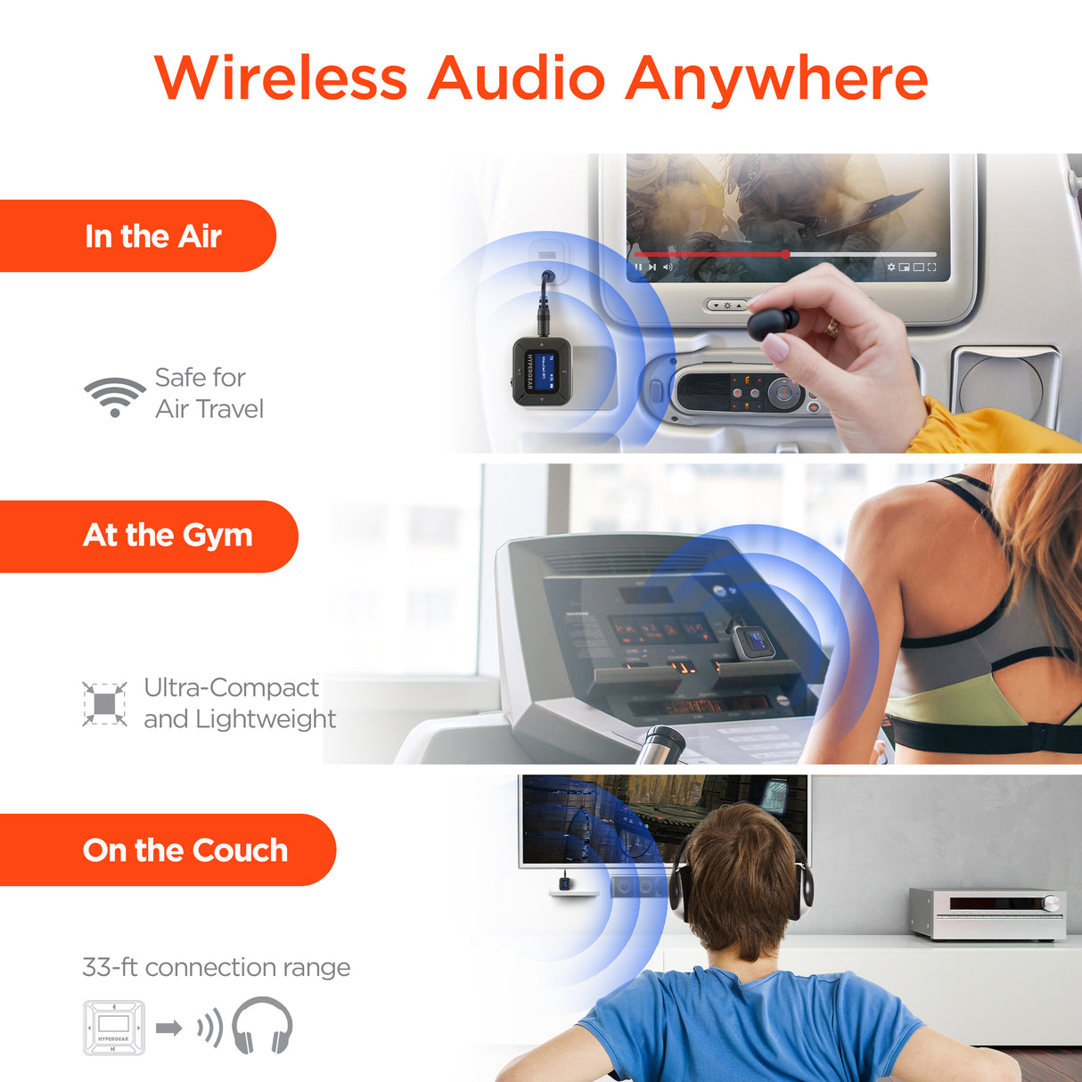 IntelliCast Flight Audio Adapter – Wireless Freedom for Every Journey
