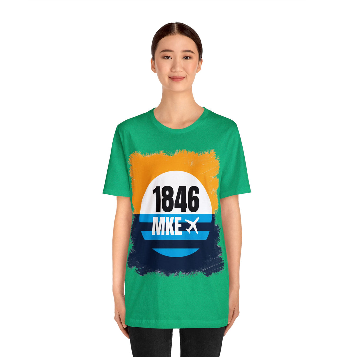 MKE - 1846 - Airport Travel Shirt - Milwaukee Peoples Flag