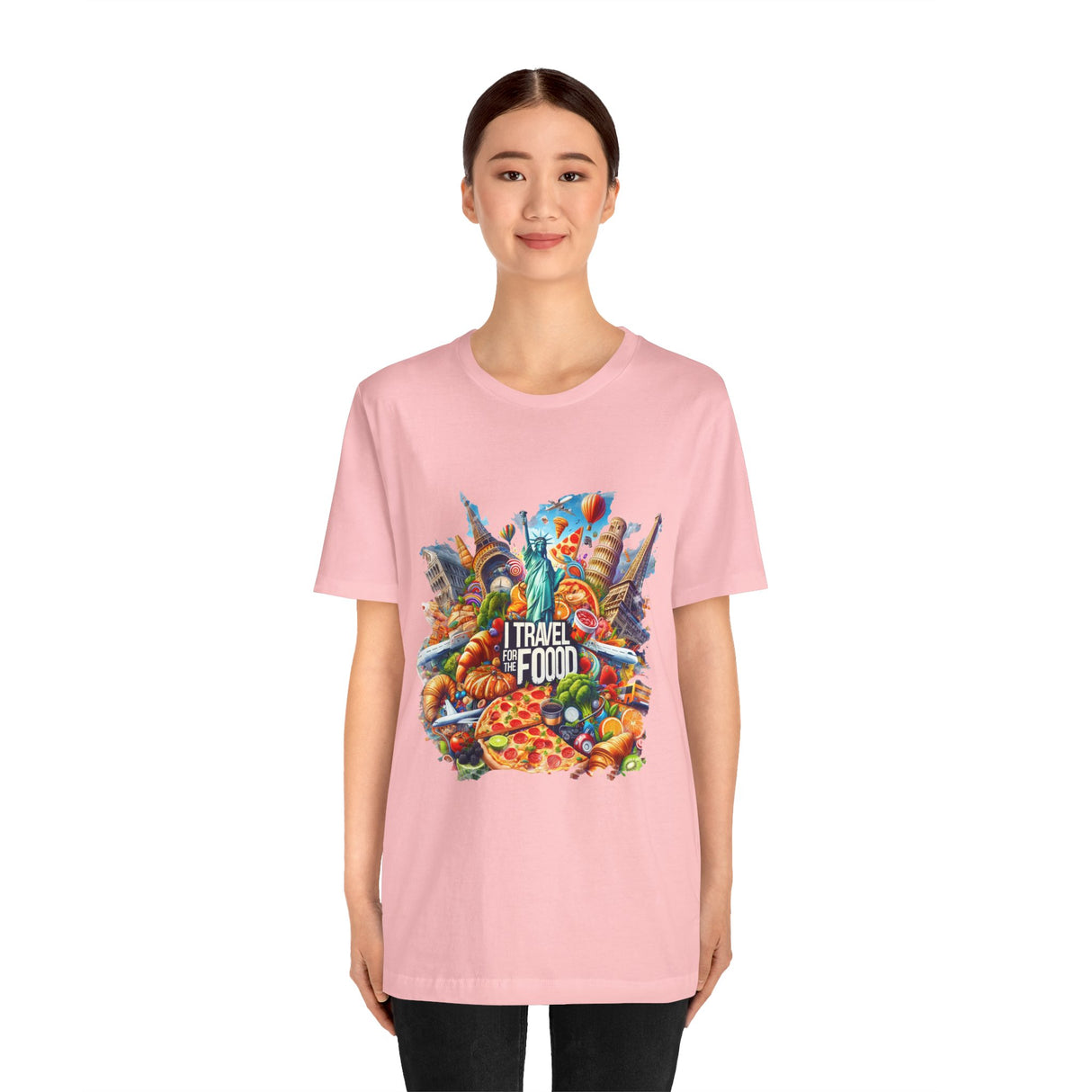 "I Travel for The Food" full color T-shirt
