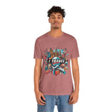 Camiseta a todo color "Viajo Para Comprar" 