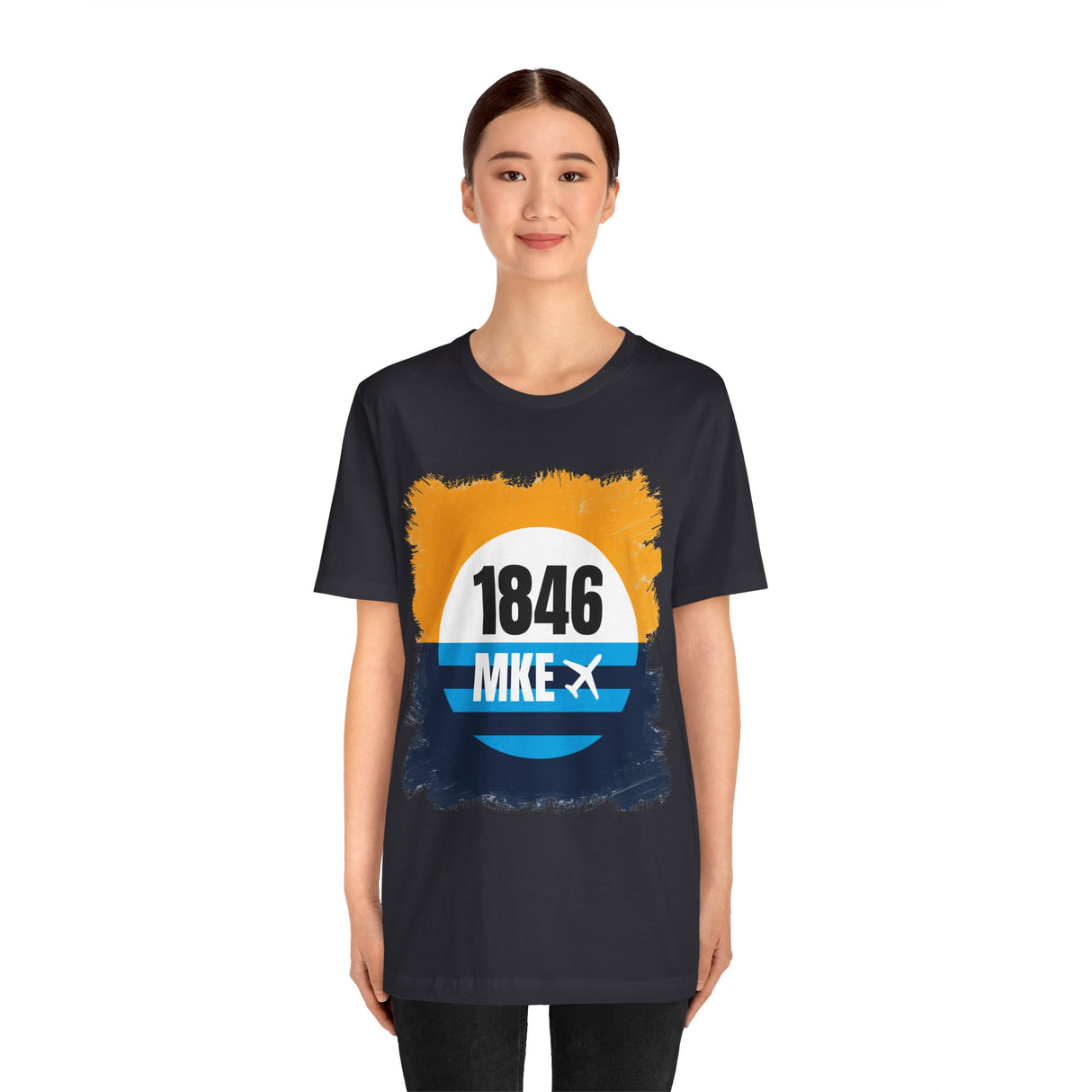 MKE - 1846 - Airport Travel Shirt - Milwaukee Peoples Flag