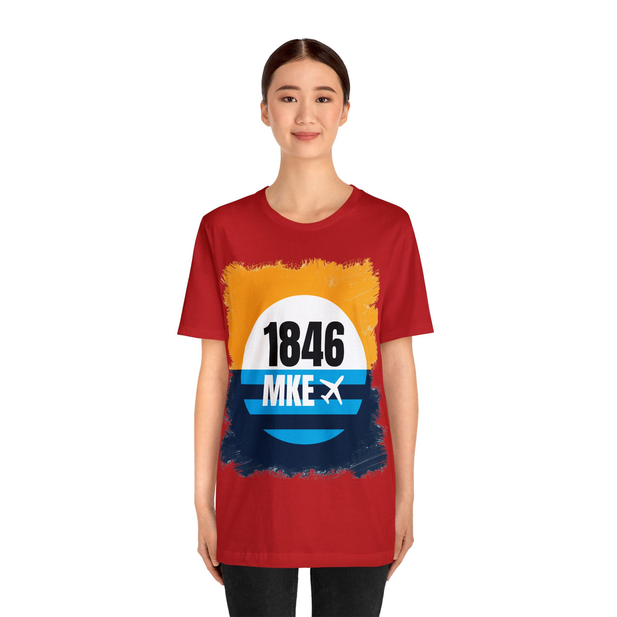 MKE - 1846 - Airport Travel Shirt - Milwaukee Peoples Flag