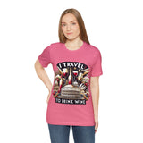 "I Travel to Drink Wine" full color T-shirt