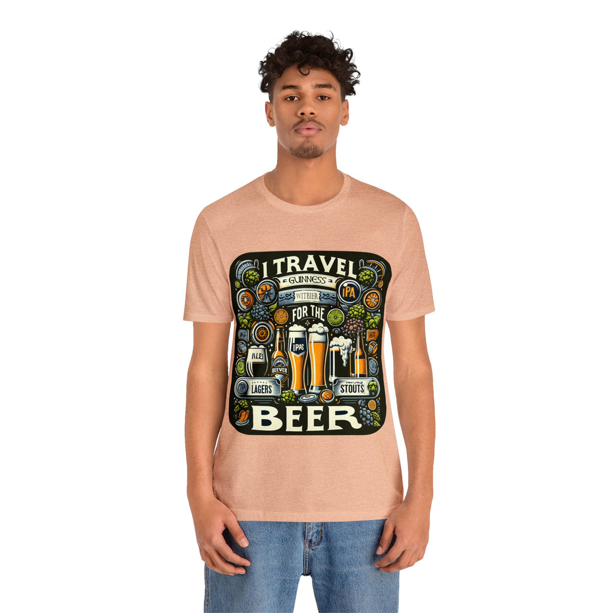 "I Travel for The Beer" full color T-shirt