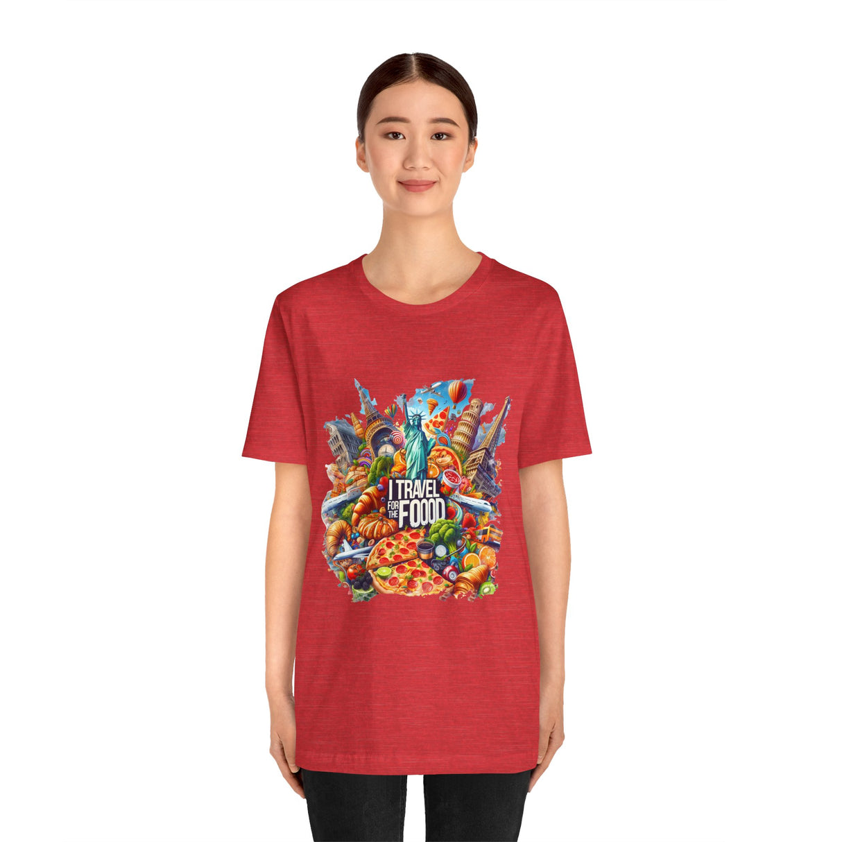 "I Travel for The Food" full color T-shirt
