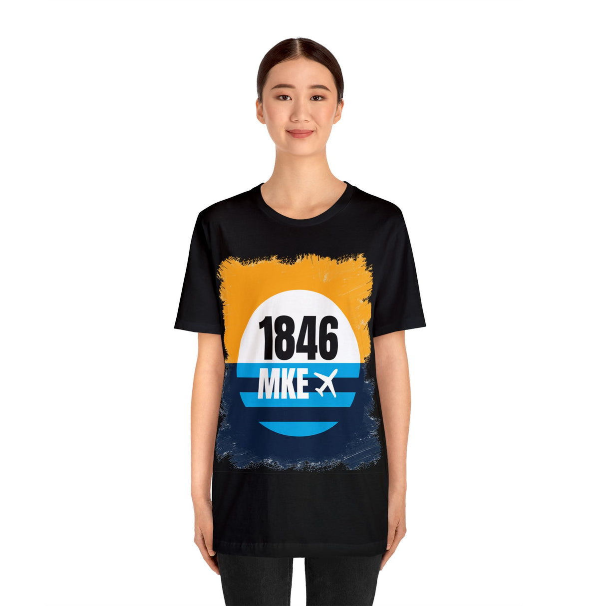 MKE - 1846 - Airport Travel Shirt - Milwaukee Peoples Flag
