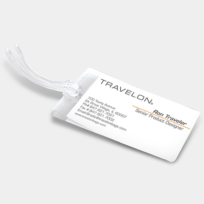 Set of 3 Self-Laminating Luggage Tags -  Includes hanging loops (19330) by Travelon