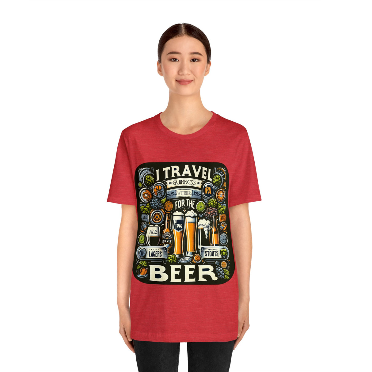 "I Travel for The Beer" full color T-shirt