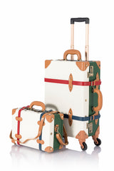 SarahFace 2 Pieces Luggage Sets - Green/Pearl's
