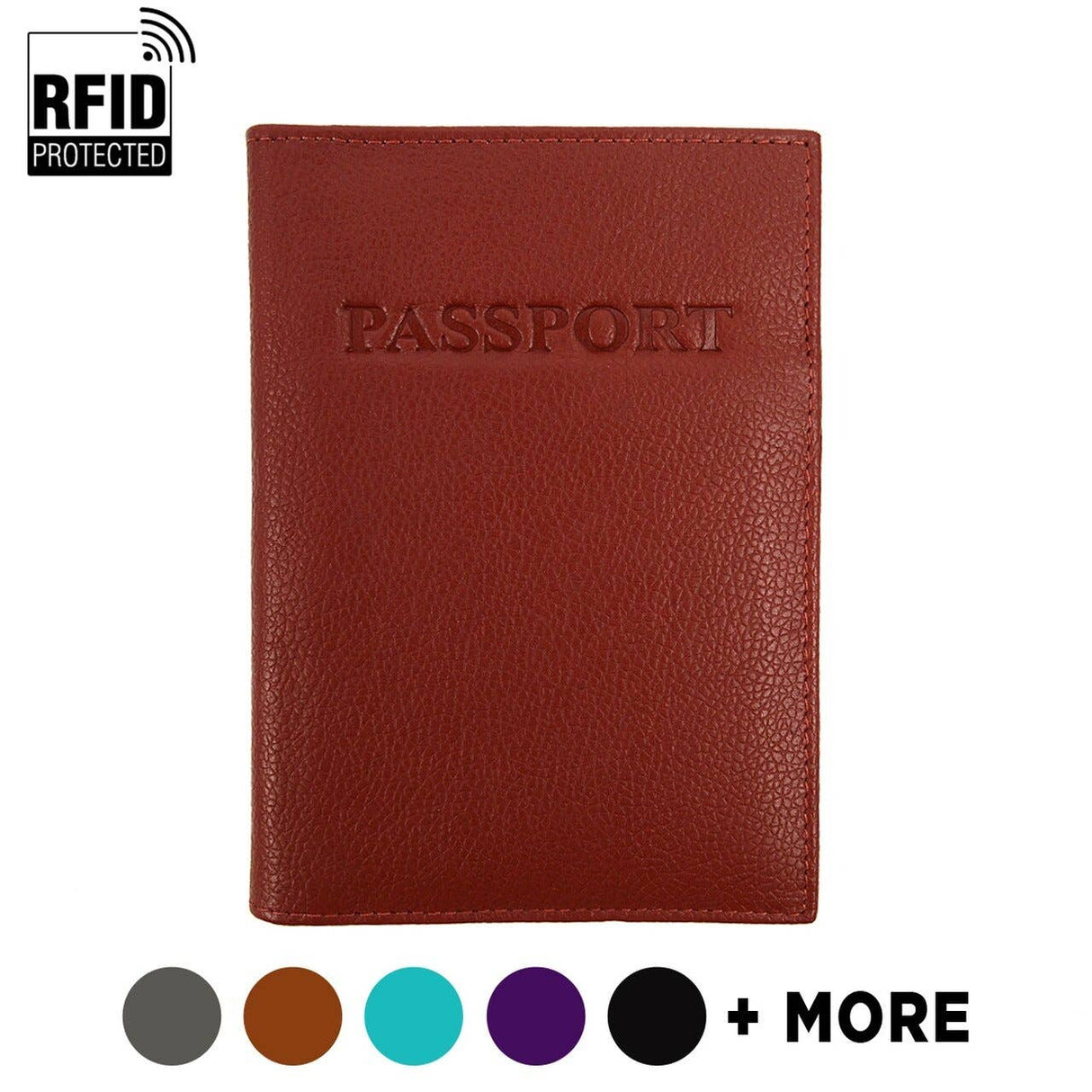 RFID Genuine Leather Passport Case