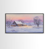 winter landscape art, canvas print, Christmas wall art, Christmas home decor, extra large Christmas decor, Christmas prints