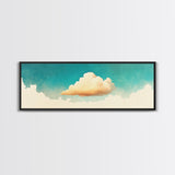 Modern Wall Art - Abstract Oil Painting Print - Extra Large Wall Art - Canvas Wall Hanging - Cloud Painting - Oversized Wall Art - Framed Canvas
