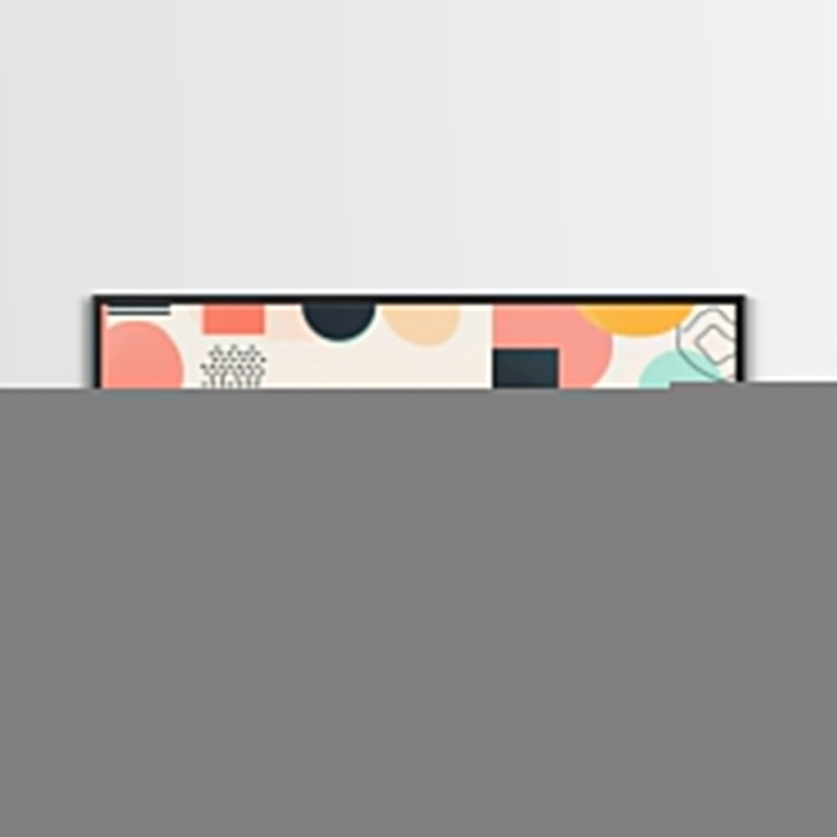 Geometric Abstract Art, Wood Framed Canvas, Canvas Art, Retro 90s Vibes Abstract Home Decor