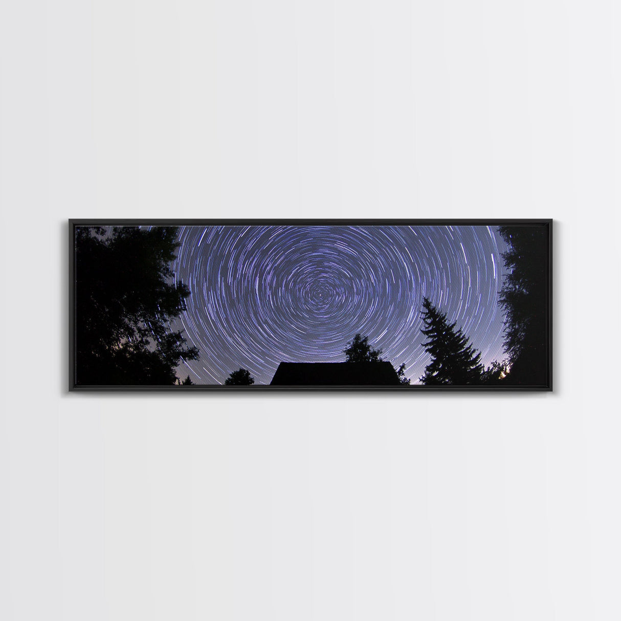 Huge Wall Art Time Lapse Photography Style Print, Panoramic Wall Art, Wood Framed Canvas, Farmhouse Decor, Unique Wall Art