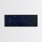 Spiral Of Stars Framed Canvas Print, Timelapse Photography Style Print, Oversized Living Room Decor