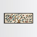 Textile Tree Print - "The Giving Tree" - Framed Canvas Print - Boho Style Wall Art