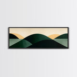 Abstract Mid-Century Modern Geometric Shapes Wall Art, Framed Canvas Print, Mid Century Modern Home Decor, Above Sofa or Bed Boho Art