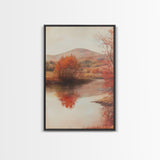 West Texas Desert Landscape, Framed Canvas Print, Fall In The Texas Desert, Desert Landscape Painting, Original Artwork, Minimalist