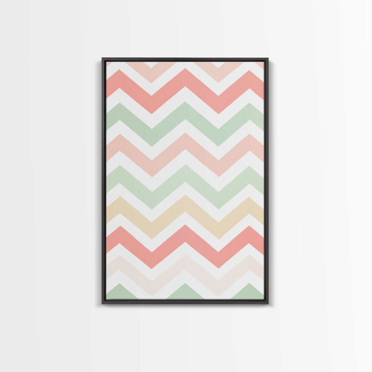 Chevron Zig Zag Pastel Wall Art, Geometric Wood Framed Wall Art, Decorative Wall Accent, Mosaic Wall Decor, Boho Art