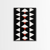 Arrow Panel Canvas Print, Boho Art, Wood Panel Canvas, Terracotta Art, Aztec Art, Retro Mid Century Modern Geometric Wall Art