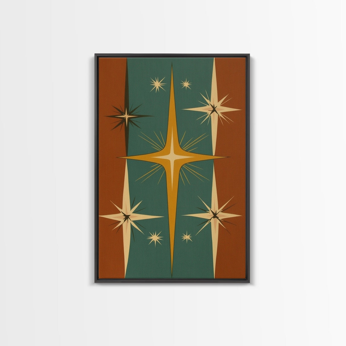 Mid-Century Modern Star Burst Wall Art, Home Decor Wall Art, Atomic Age Home Decor, 1950s Style Art
