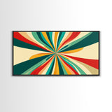 Large Mid-Century Canvas Print Wall Art For Living Room - Framed Canvas Art - MCM Modern Abstract Painting Geometric Wall Art