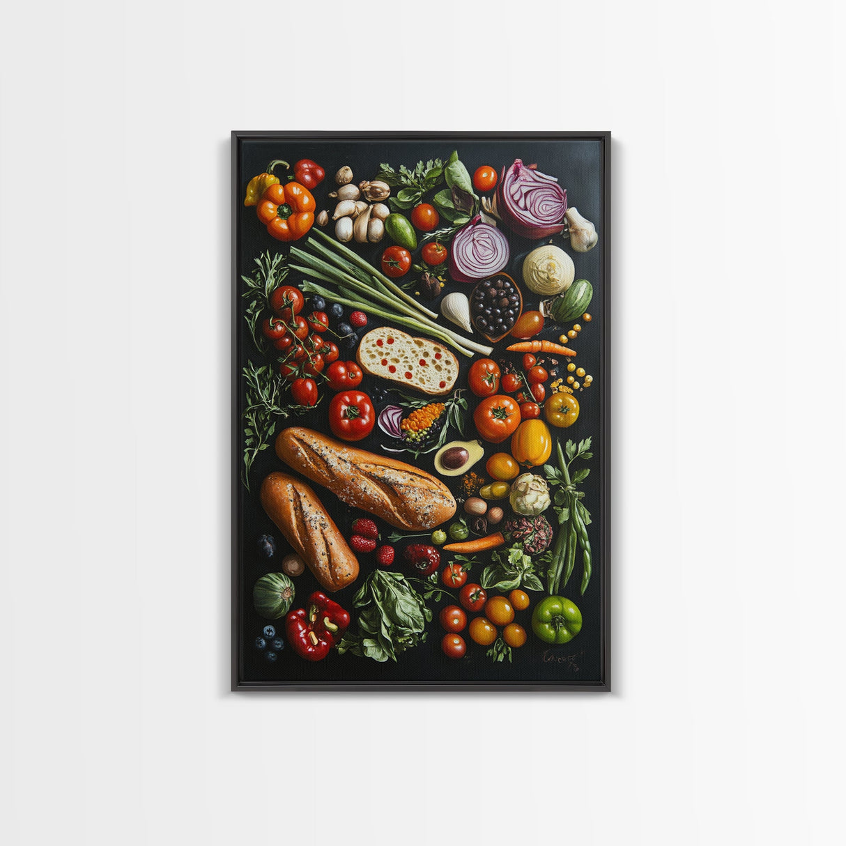 Retro Food Wall Art Canvas Print, Kitchen Decor, Kitchen Painting, Dining Room Painting, Modern Farmhouse Wall Art