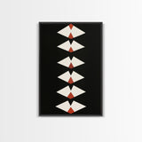 Retro Mid-Century Modern Diamond Art Canvas Print, MCM Style Home Decor