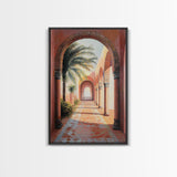 Middleastern Wall Art Framed Canvas Print, Moroccan Wall Art Framed Art, Moroccan Painting