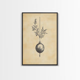 Christmas Tree Ornament Painting Print, Boho Christmas Wall Art, Framed Canvas