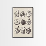 Rustic Boho Christmas Cookies Canvas Print - Framed Canvas - Minimalist Christmas Art - Boho Christmas Art - Rustic Christmas Art
