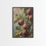 Figs On The Vine Framed Canvas Print - Kitchen Wall Art - Figs Painting