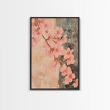 Skaura Tree Canvas Wall Art, Sakura Cherry Blossoms Canvas Print Ready To Hang, Japanese Style Art, Cherry Blossom Painting