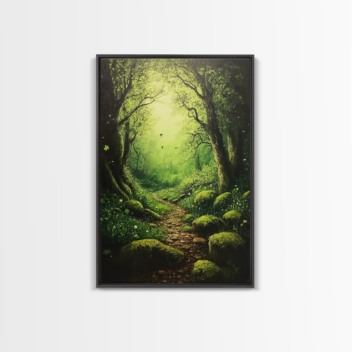 Forest At Dusk Painting Print, Spooky Art, Fantasy Art, Nature Landscape Painting Canvas Print, Landscape Decor, large wall art