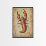 Kitsch Kitchen Home Decor, Crayfish Painting Print, Crawdaddy Wall Art, Louisiana Home Decor, Cajun Decor, Kitchen Wall Art