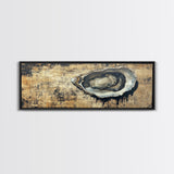 Extra Wide Panoramic Print of an Oyster, Wabi Sabi Minimalist Wall Art, Kitchen Home Decor, Kitchen Art, Wall Art for Dining Room