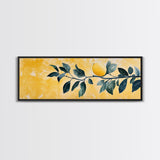 The Lemon Tree Framed Canvas Print, Horizontal Panoramic Wall Art, Kitchen Decor, Gift For Her, Lemon Tree Painting Wall Art